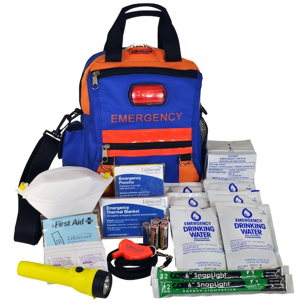 Lifesecure On-the-Go High-Visibility/High-Safety 3-DAY AUTO Emergency Kit - 50800