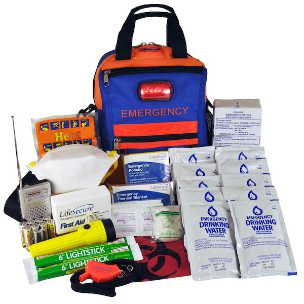 Lifesecure SecurEvac High-Visibility/Safety Grab-and-Go All-Hazards 3-DAY Emergency Kit - 81800