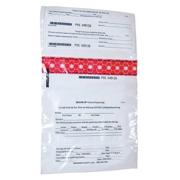 Secur-Id Personal Property Bag, 9 x 10 In, PK250 - PVS912