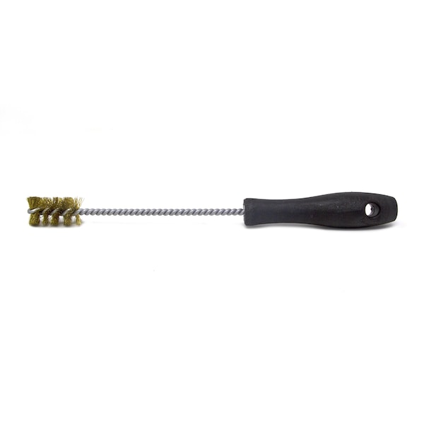 Brush Research Manufacturing 85B500WH 85 Series-For Closed Holes, .500" Dia., .005 Brass, 1.5" Brush Part, 10" OAL, Plastic Handle - 85B500WH