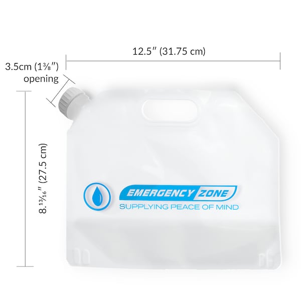 Emergency Zone Four 4L Water Pouches, w/20 Aquatabs - 356-4AQUA