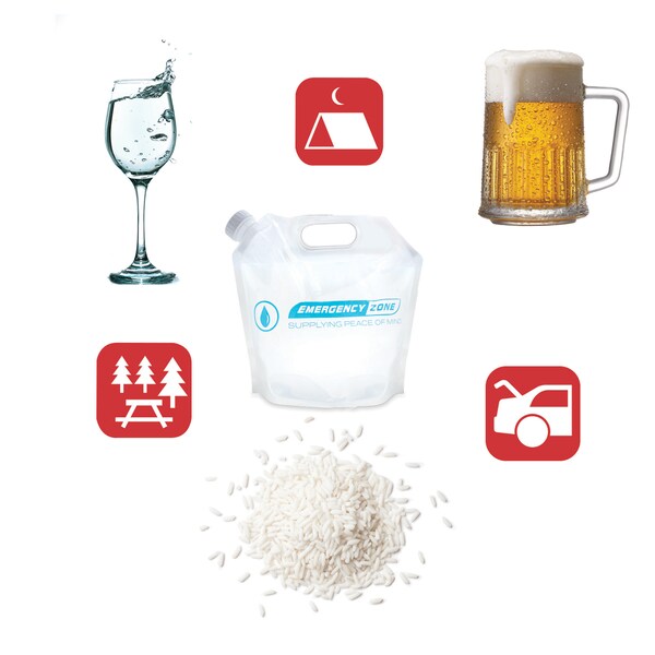 Emergency Zone Four 4L Water Pouches, w/20 Aquatabs - 356-4AQUA