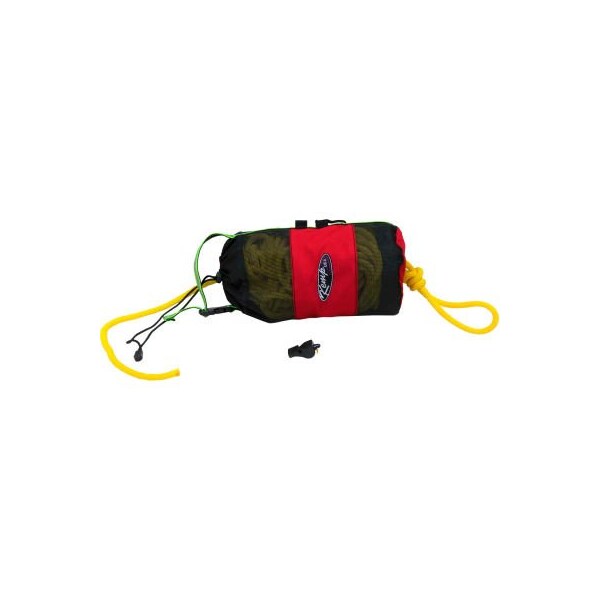 Kemp Usa Red Throw Bag With 100' Yellow Rope With Kemp Bengal Safety Whistle - 10-228-100