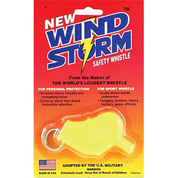 Storm 2.5 x 1.6 in. Wind Whistle, Yellow - 372493