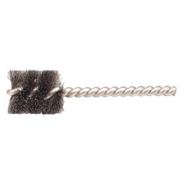 Weiler 1/2" Power Tube Brush .006" Steel Wire Fill 2" Brush Length - 21107V