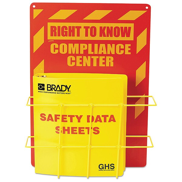 Labelmaster SDS Compliance Center, 14x20, Yellow/Red - H121370