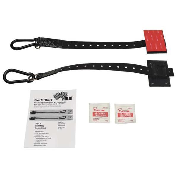 Quakehold! Flex Mount Fastener, Black, 200 lb. - RDFMT62