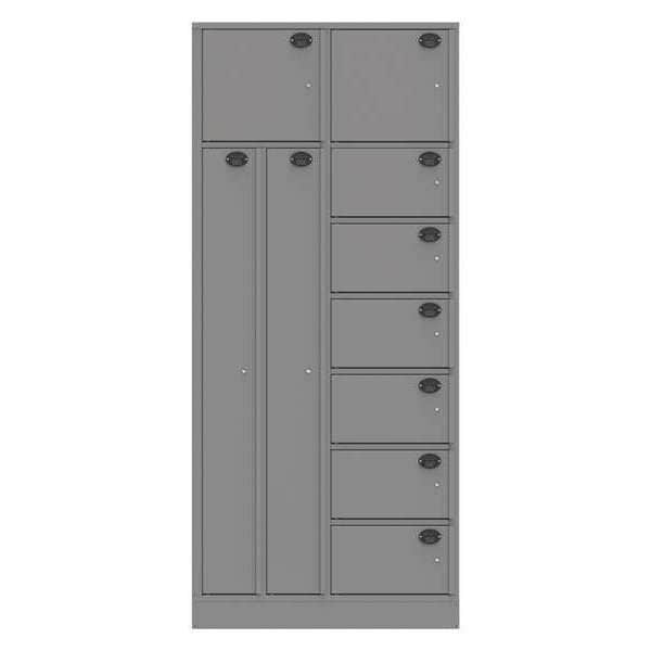Sentinel Evidence Locker, 36inW, Gray, 10Compartment - 10AA-NPT