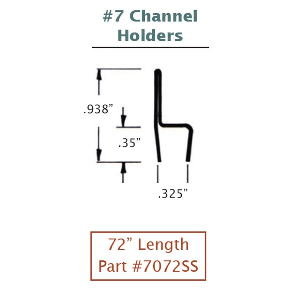Gordon Brush #7 Stainless Steel Channel Holder - 7072SS