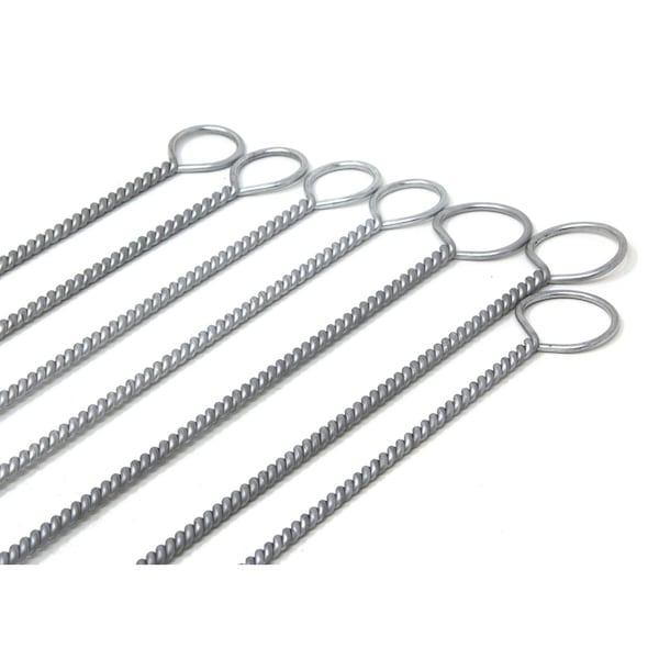 Brush Research Manufacturing VGCK- 7 Piece Carbon Steel Twisted Wire Tube Brush Kit For Valve Guides With Ring Handles - VGCK