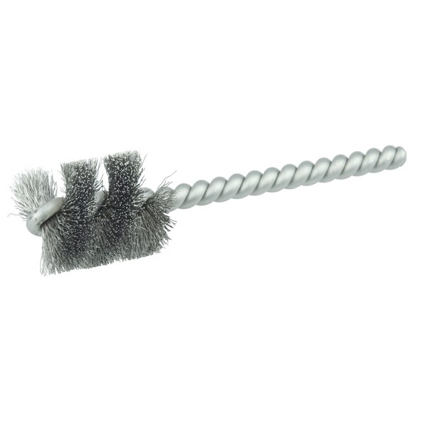 Weiler 7/8" Power Tube Brush, .006" Wire Fill, 1" Brush Length - 21086