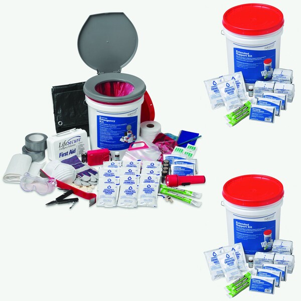 Lifesecure Complete 25-Person 2-Day Shelter-In-Place Combo Emergency Kit - 31048
