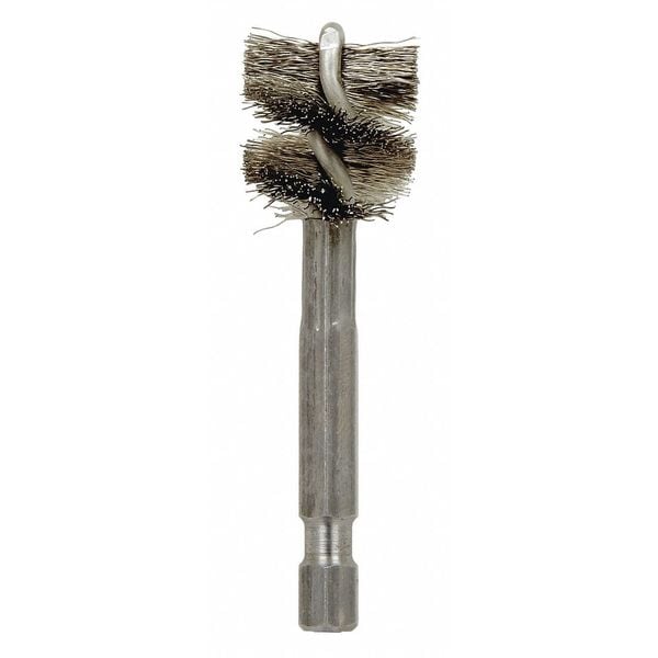 Tanis Brush Pwer Fitting Burr Brush, HC Steel, 1" dia. - 06765