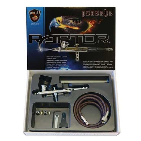 Paasche Paasche RG-3S Raptor Gravity Double Action Feed Airbrush Set - RG-3AS