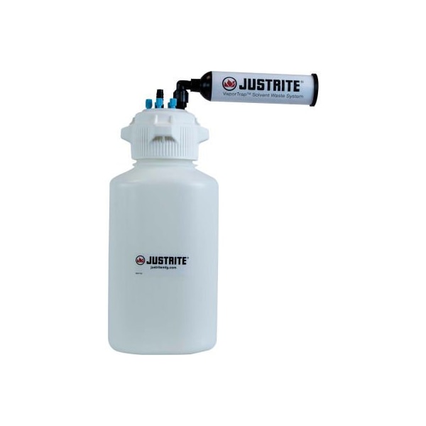 Justrite Justrite 12805 VaporTrap Carboy With Filter Kit, HDPE, 4-Liter, 7 Ports - 12805