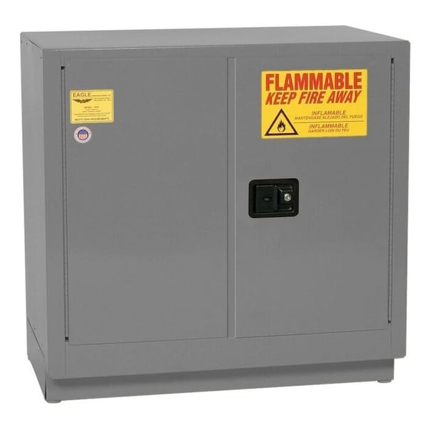 Eagle Mfg 22 gal, 1 Shelves, 18-Gauge Steel, 35 in W x 35 in H x Gray - 1971XGRAY