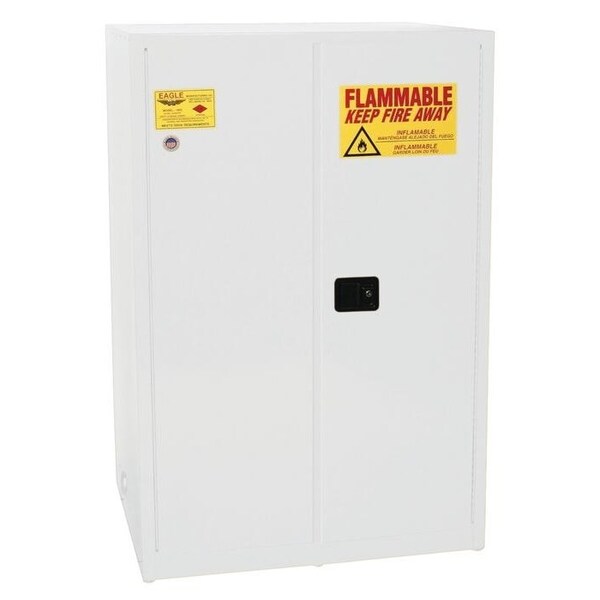 Eagle Mfg 90 gal, 2 Shelves, 18-Gauge Steel, 43 in W x 65 in H x white - 1992XWHTE