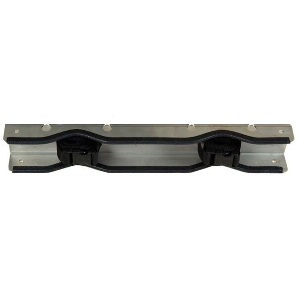 Justrite Stainless Steel Wall Bracket, 23-3/4"W x 2-1/4"D x 4-1/4"H, 2 Cylinder Capacity - 35266