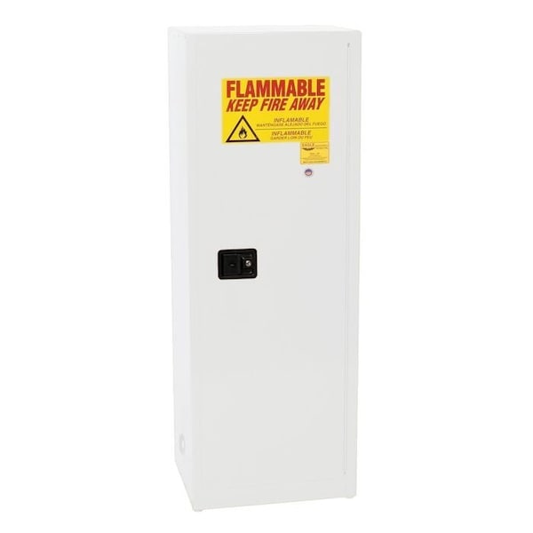 Eagle Mfg 24 gal, 3 Shelves, 18-Gauge Steel, 23.25 in W x 65 in H x white - 1923XWHTE