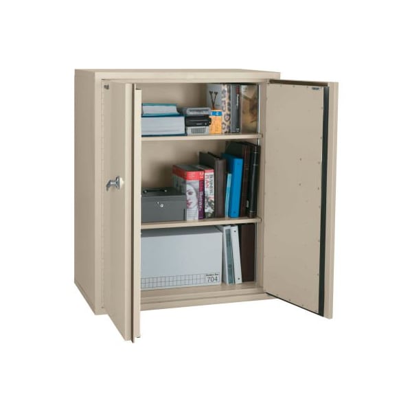 Fire King FireKing Fireproof Storage Cabinet, 36Wx19-1/4Dx44H, Parchment, Assembled - CF4436-DPA