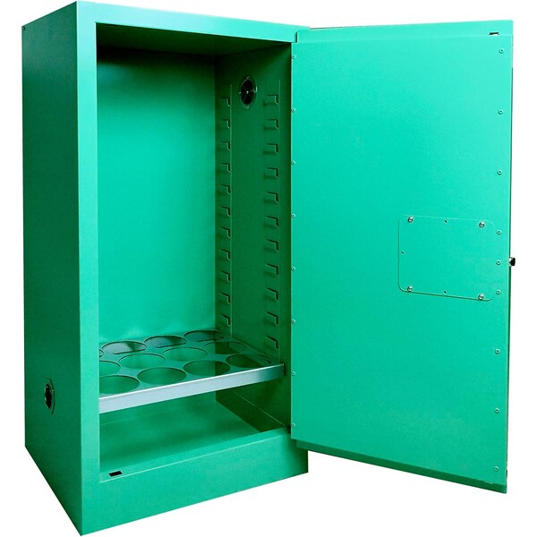 Global Industrial Vertical Medical Gas Cabinet, D & E Cylinder, 12 Cylinder, Manual Close - 288169