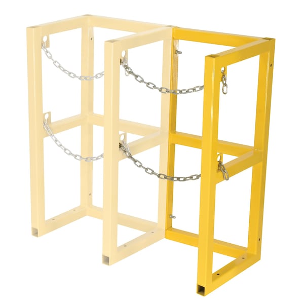 Vestil Yellow Cylinder Barricade Extension Rack Single Cylinder Capacity - CYL-FMSR-1-EXT