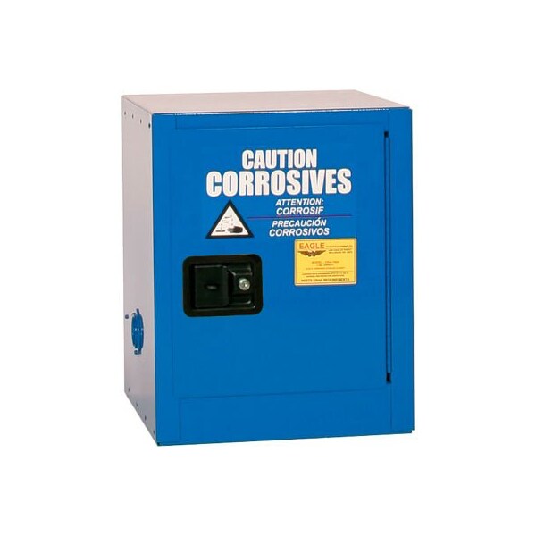Justrite 4 gal, 1 Shelves, 18-Gauge Steel, 17 in W x 22 in H x Blue - CRA1903X
