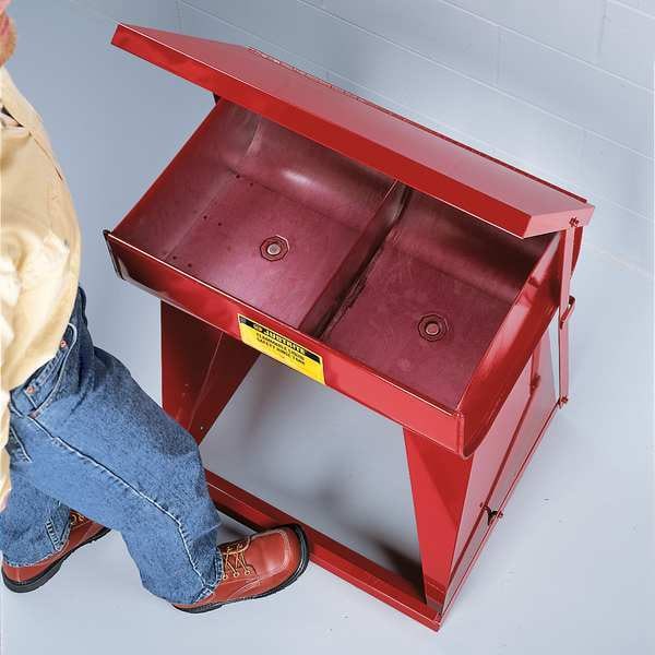 Justrite Twin Chamber Rinse Tank, Floor, 18 gal. - 27260