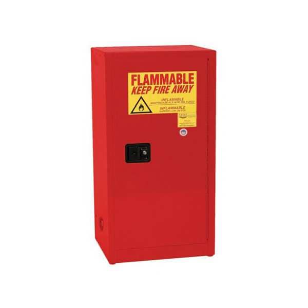 Eagle Flammables Safety Cabinet, 16 gal, 1 Shelves, Steel, 23 1/4 in W x 44 in H x 18 in D, Red - 1905XRED