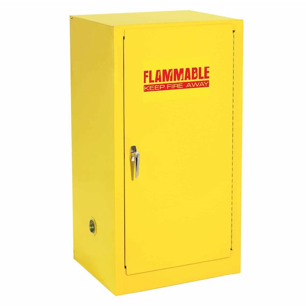 Global Industrial Steel, 23 in W x 35 in H x 18 in D, Yellow - 962355