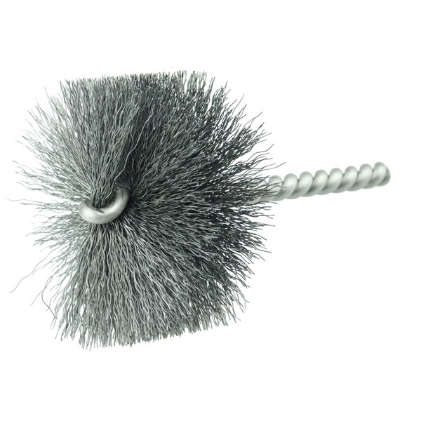 Weiler 2-1/4" Power Tube Brush, .008" Steel Fill, 1" Brush Length - 21322