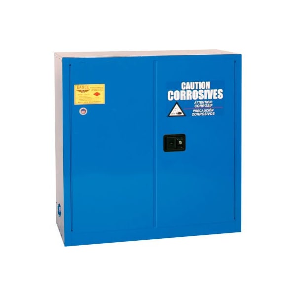 Justrite 30 gal, 1 Shelves, 18-Gauge Steel, 43 in W x 44 in H x Blue - CRA3010X