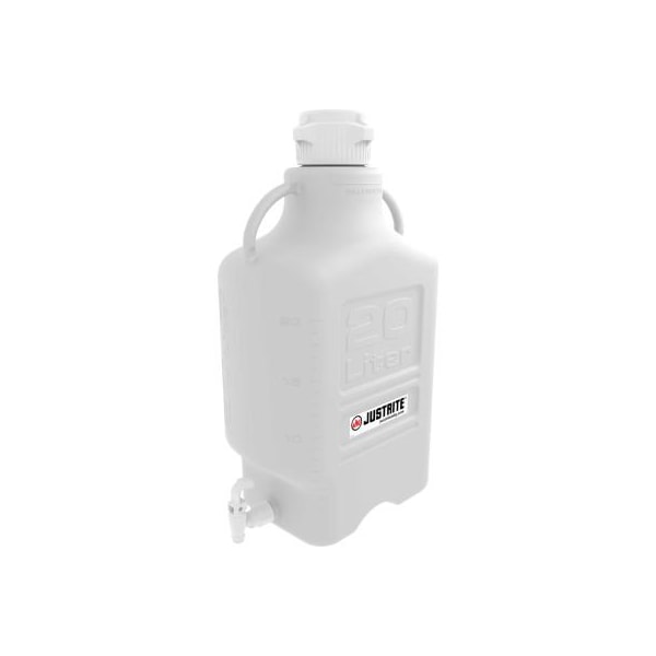 Justrite Justrite 12940 Carboy With Spigot, PP, 20-Liter - 12940