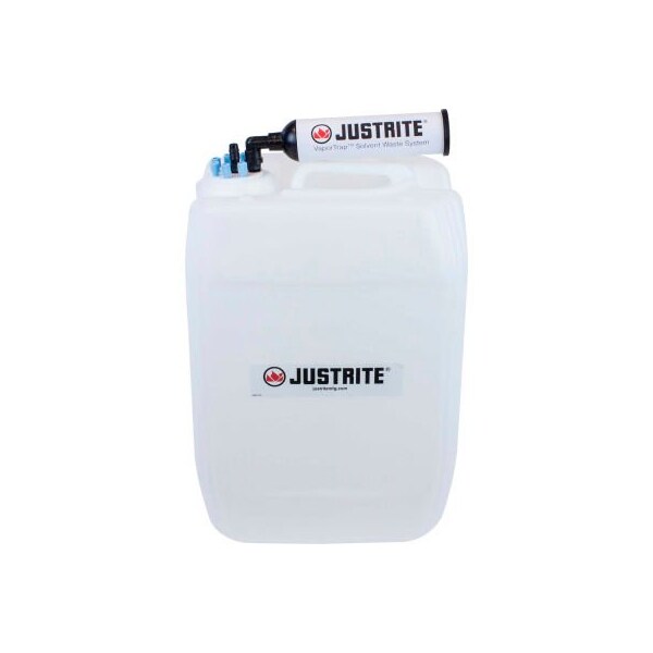 Justrite Justrite 12841 VaporTrap UN/DOT Carboy With Filter Kit, HDPE, 20-Liter, 7 Ports - 12841
