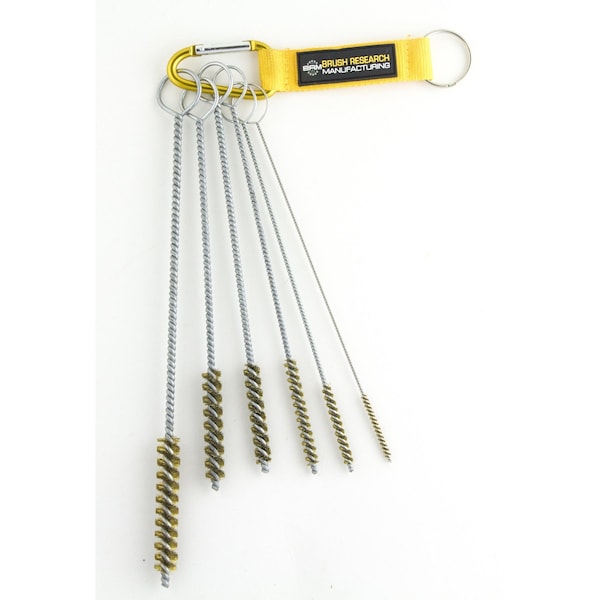 Brush Research Manufacturing 84BKITA, 6 Piece Brush Kit, Sizes Include Diameters .125" - .437", Brass - 84BKITA
