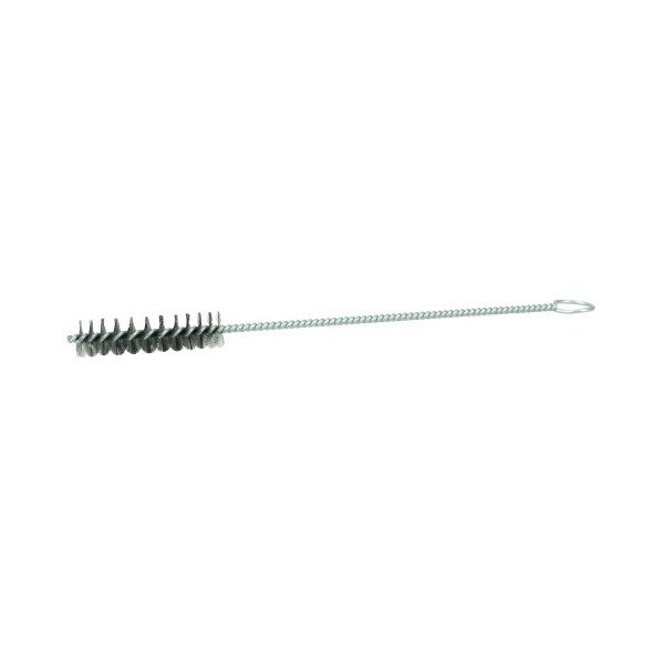 Weiler 1/2" Hand Tube Brush, .006" Stainless Steel Wire Fill, 2" Brush Length - 21105
