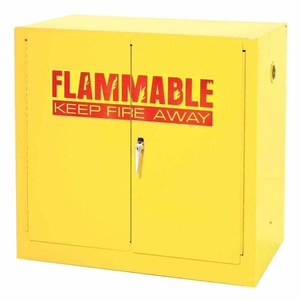 Global Industrial Steel, 35 in W x 35 in H x 22 in D, Yellow - 962357