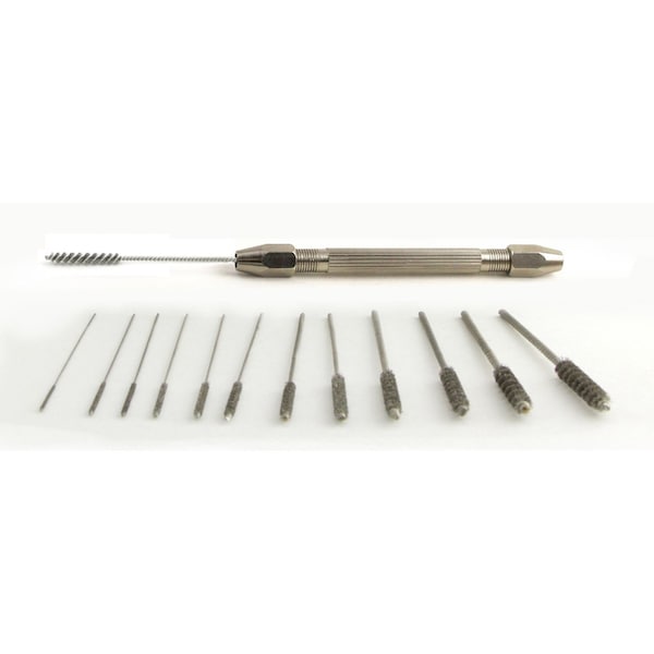 Brush Research Manufacturing 81AMMKIT Miniature Stainless Steel Deburring Brush Kit-Metric Sizes (12 Per Pack) - 81AMMKIT