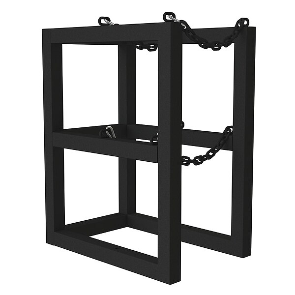 Durham Mfg Gas Cylinder Rack, Steel Tubing, 24" D - GCRV-162430-08T