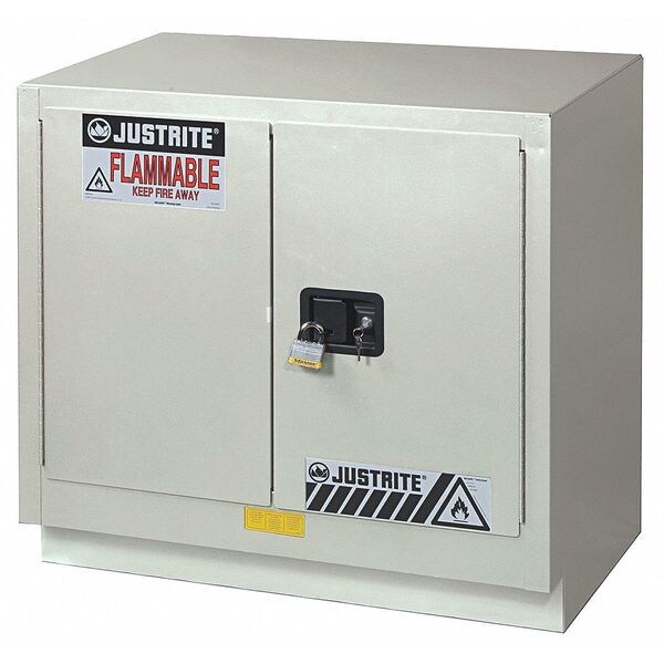 Justrite Flammable Liquid Safety Cabinet, 23 gal, 1 Shelves, Galvanized Steel, 36 in W x 35-3/4" H x - 883607