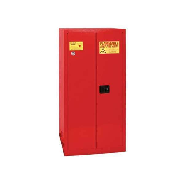 Eagle Flammables Safety Cabinet, 55 gal, 1 Shelves, Steel, 34 in W x 65 in H x 34 in D, Red - 2610XRED
