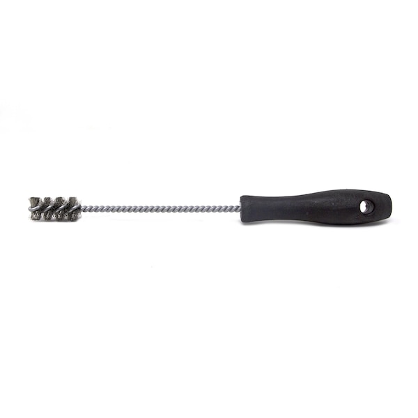 Brush Research Manufacturing 85S1000WH 85 Series-For Closed Holes, 1" Dia., .010SS, 2" Brush Part, 12" OAL, Plastic Handle - 85S1000WH