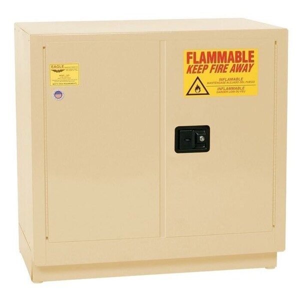 Eagle Mfg 22 gal, 1 Shelves, 18-Gauge Steel, 35 in W x 35 in H x Beige - 1971XBEI