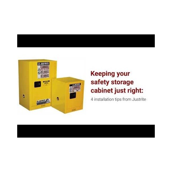 Justrite 30 gal, 1 Shelves, 18-Gauge Steel, 43 in W x 44 in H x 18 in D, Royal Blue - 8630282