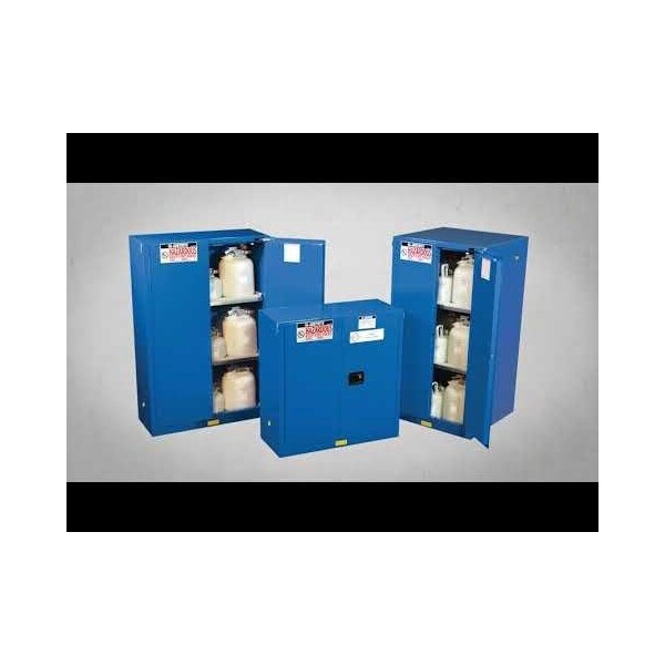 Justrite 30 gal, 1 Shelves, 18-Gauge Steel, 43 in W x 44 in H x 18 in D, Royal Blue - 8630282