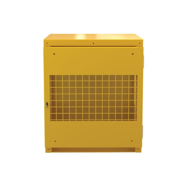 Vestil Yellow Powder Coated Cylinder Storage Vertical 4 Cylinder Capacity - CYL-V-4