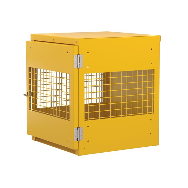 Vestil Yellow Powder Coated Cylinder Storage Vertical 4 Cylinder Capacity - CYL-V-4