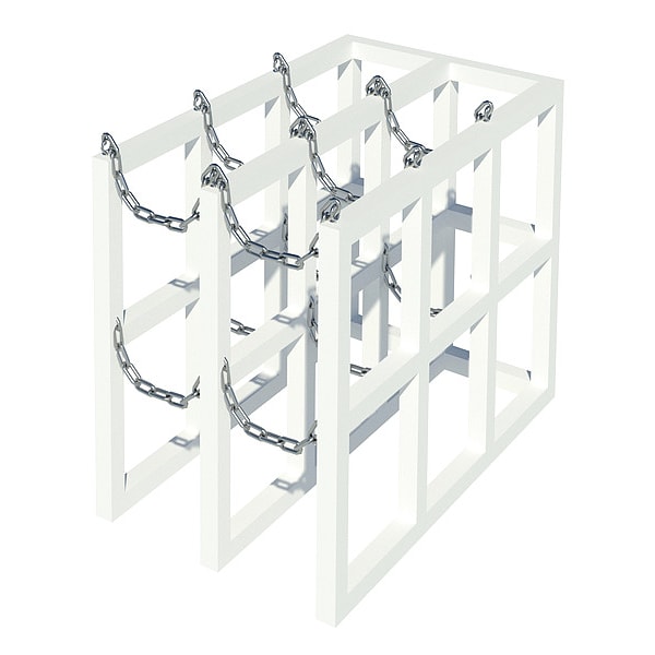 Instock Gas Cylinder Rack, 45" W, 32" D, 30" H - GRCRFM3X2