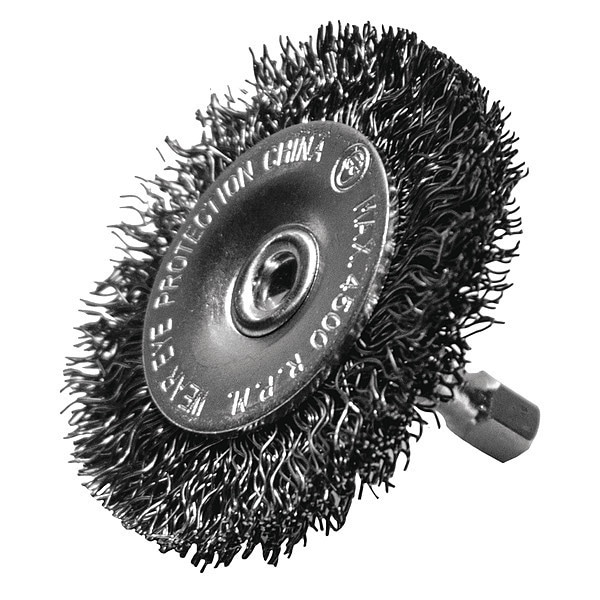 Century Drill & Tool Crimped Radial Wire Brush, 2-1/2in, Coarse - 76421