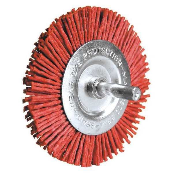 Century Drill & Tool Radial Brush, Nylon Coarse, 80 Grit, 3 in. - 77431